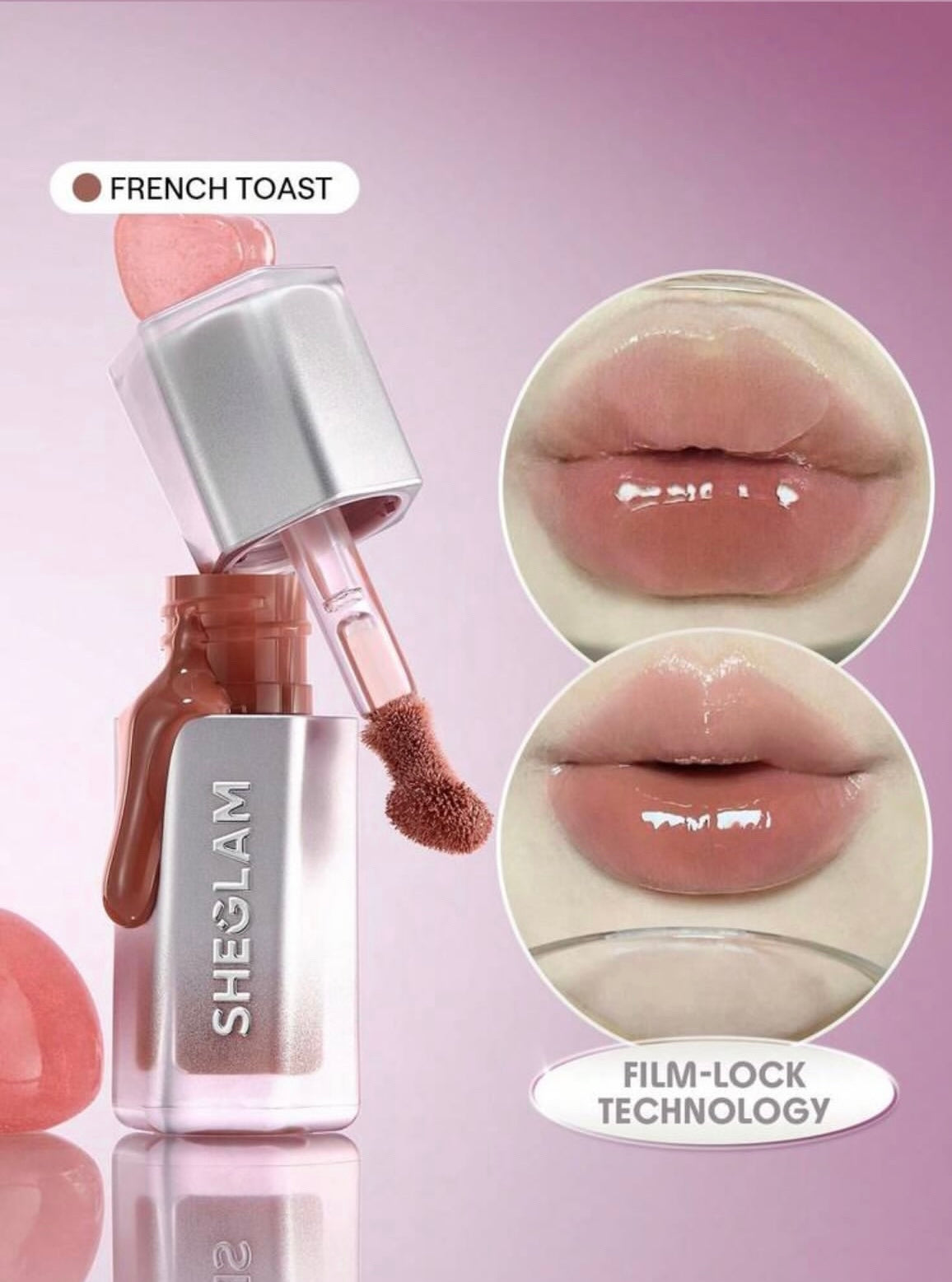 Sheglam glass lock air gloss   French toast