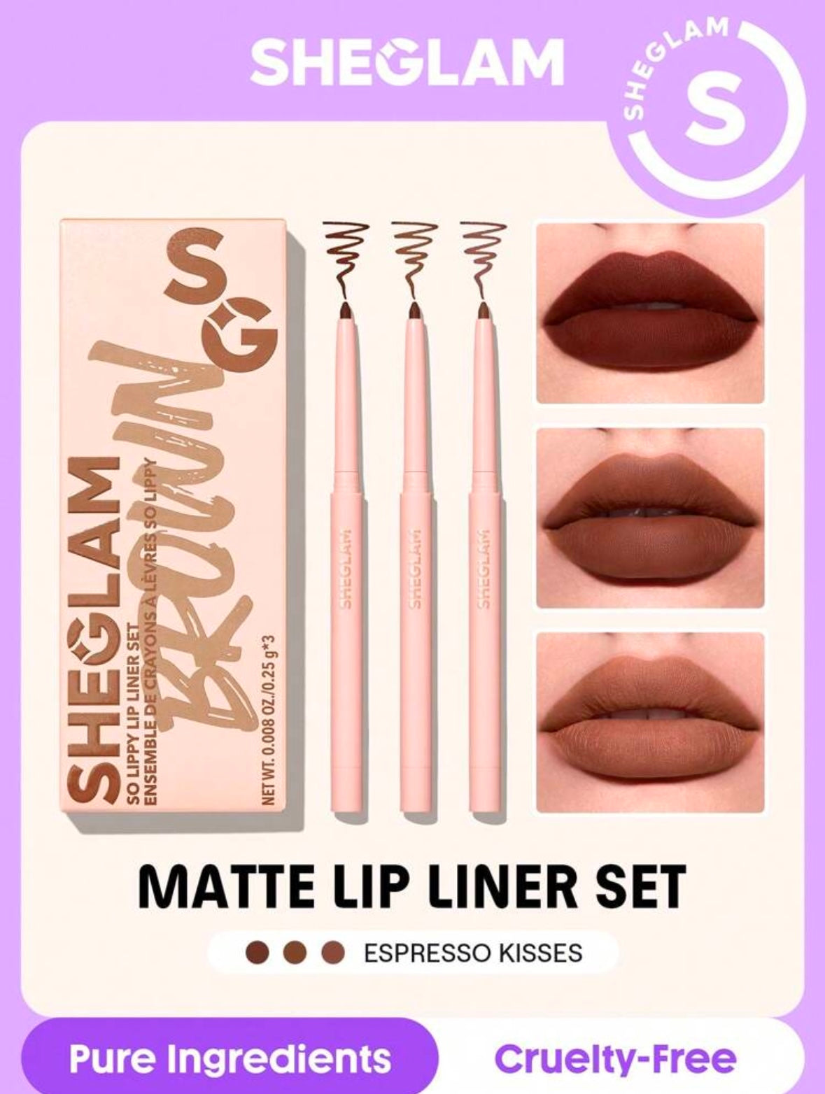 Sheglam so lippy lip liner set